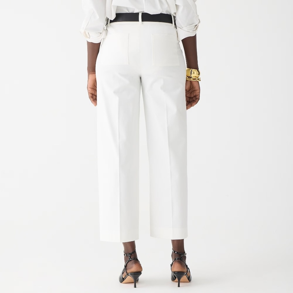 J.Crew Sydney Wide-leg Pant in Bi-stretch Cotton Blend - Picture 2 of 7